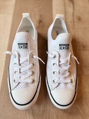 Converse Chuck Taylor All Star Shoreline Knit White Low-Top Canvas Sneakers 