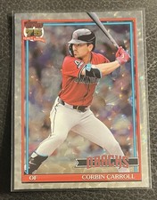 2026 Topps Series 1 - #T91-58 Corbin Carroll 91’ Topps Edition Silver Crackle.
