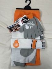 Star Wars BB-8, Hat Glove Scarf Set, Kids 3 piece, Winter Beanie, Roll With It