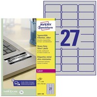 2700Er Multipack Avery-Zweckform L6011-100 Typenschild-Etiketten 63.5 X 29.6 Mm