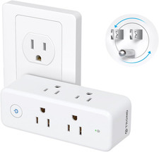 Outlet Extender Surge Protector - 6 AC Outlet Splitter with 360 Rotating Plug, M