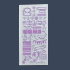 Clear Stamp Set Birthday Party Banner Icons Planner Scrapbooking Card Making