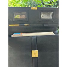 Locking Padfolio Portfolio Organizer Black Legal Pad Holder Card Slots 10.5x14