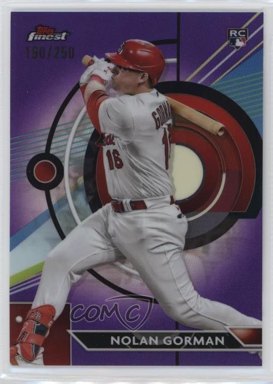2023 Topps Finest Purple Refractor /250 Nolan Gorman #92 s1i