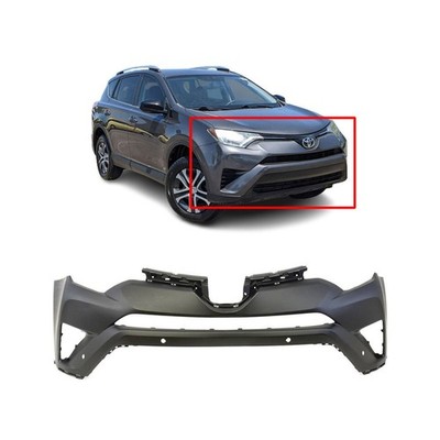 Front Bumper Cover For 2016-2018 Toyota RAV4 W/Park Holes Primed