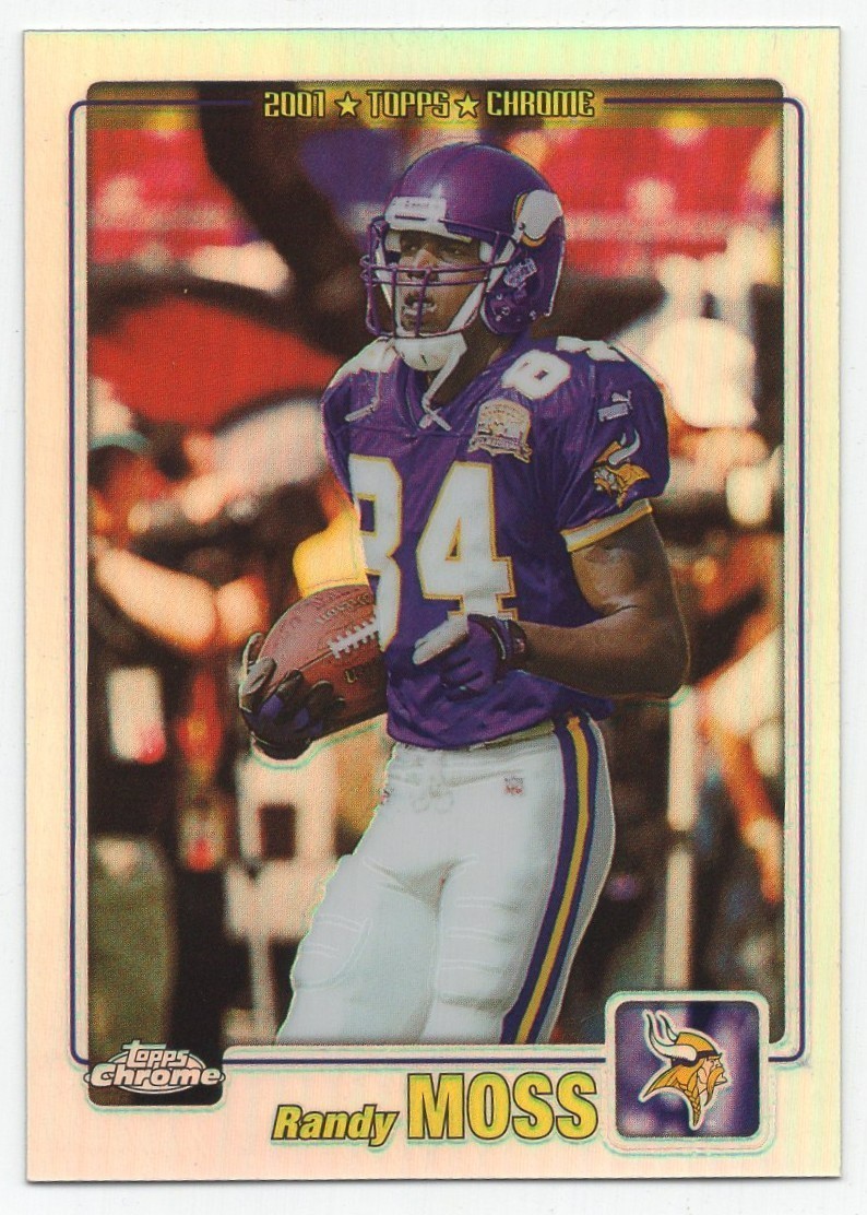 2001 Topps Chrome #1 Randy Moss Refractors #/999 Minnesota Vikings
