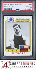 1983 TOPPS HISTORY'S GREATEST OLYMPIANS #37 JIM THORPE HOF PSA 10