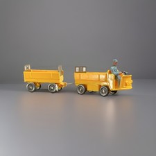 H0 1:87 Wiking - Gepäckwagen mit Fahrer Figur - Anhänger - Gelb - Ersatzbox