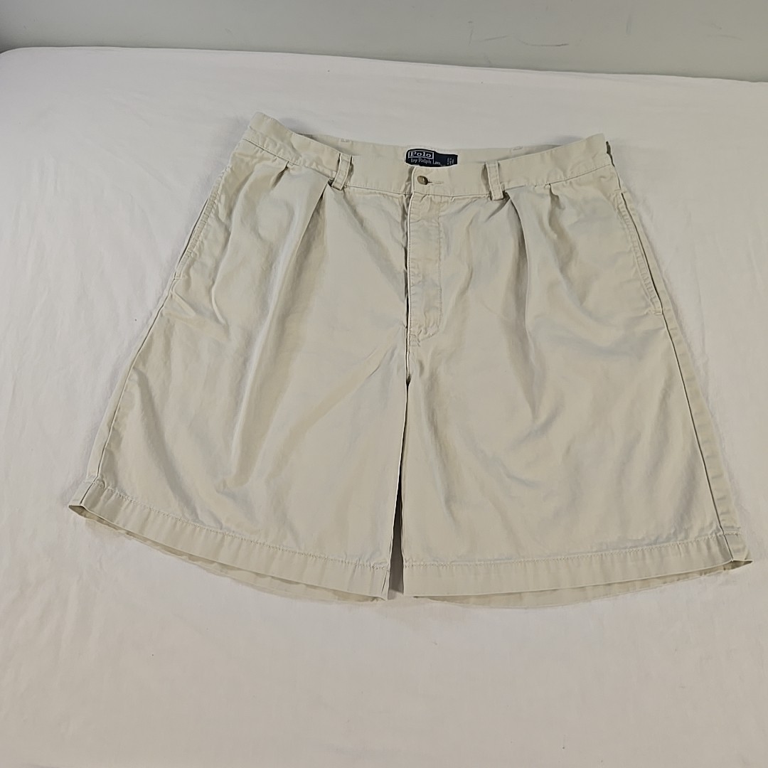 Vintage Polo Ralph Lauren Tyler Shorts Waist 38 Inseam 8 Khaki