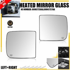 Upper Left Right Side Heated Towing Mirror Glass For Dodge Ram 1500 2500 3500