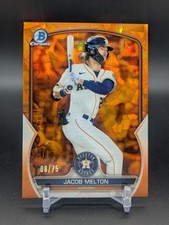 Jacob Melton 2022 Bowman Chrome Prospects Sapphire Orange Refractor  #BCP-196