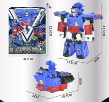 Tobot V Galaxy Detectives 5" Riptide Q-Transformer Figure Truck Vehicle