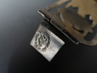 vtg Hecho Mexico 925 Sterling Silver 1.25"w 7" Hubbell Cabochon Bracelet 42g — photo 8