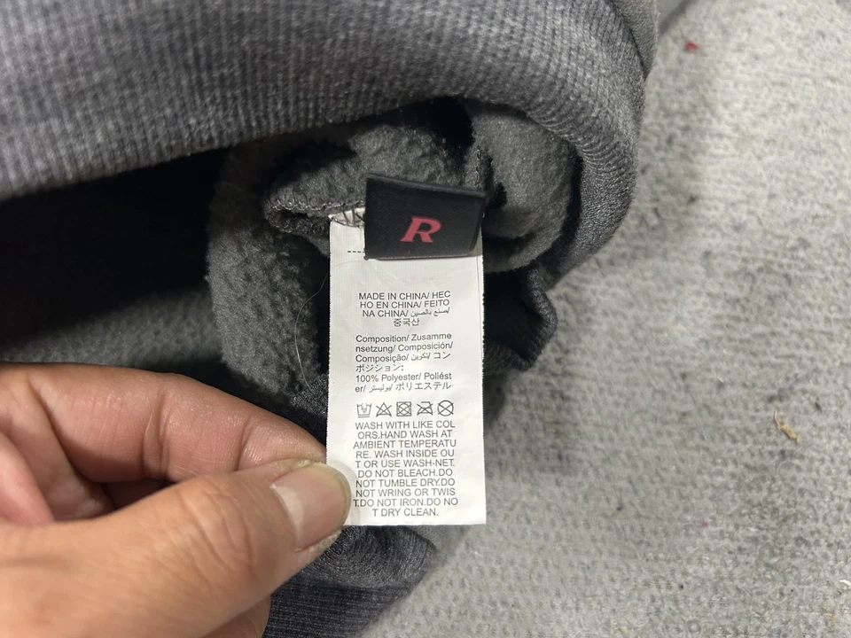 Sudadera con Capucha Y2K Para Mujer XL Gris Imitación Piel Cruces Cuentas Alas Estrellas Grunge Gótico Punk Foto 4 de 4