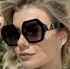 Luxury Brand Designer Trendy Vintage Oversized Sunglasses Women Style Fashion
