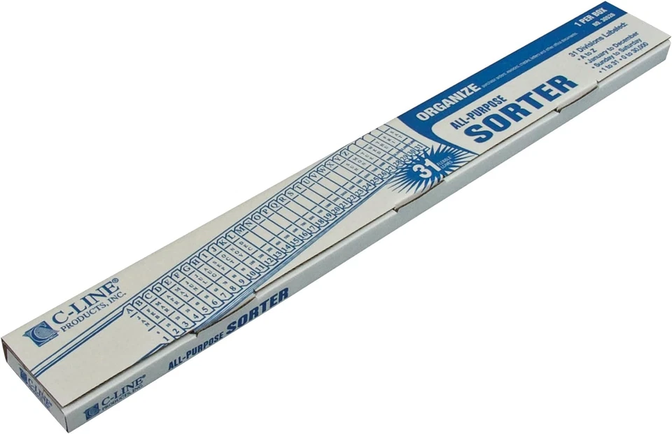 C-Line All-Purpose Document Sorter, 2.5 X 23.5 Inch, Blue (30526) - Image 4 of 4