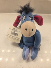 The Disney Store Eeyore Winnie the Pooh Mini Bean Bag Plush 9" WT