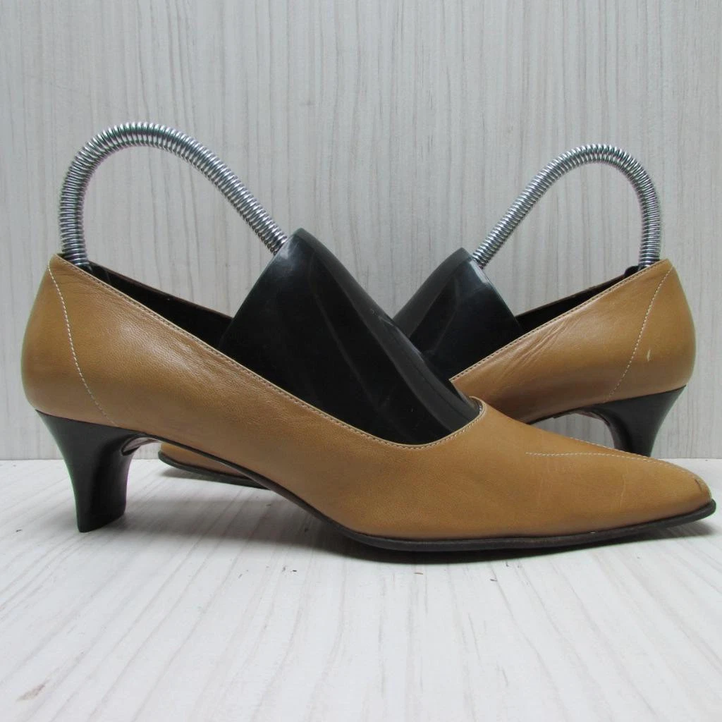 WOMENS BALLCO LEATHER SLIP-ON HEELED SHOES SIZE 4]