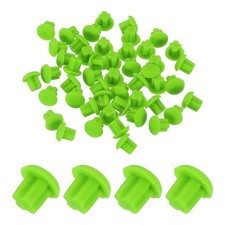 50pcs 3.5mm Headphone Jack Port Plugs Covers Caps for Earphone Jack, Green