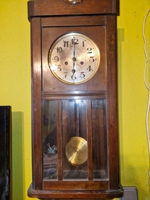     Pendeluhr Regulator genannt Holzgehäuse sichtbaren Pendel