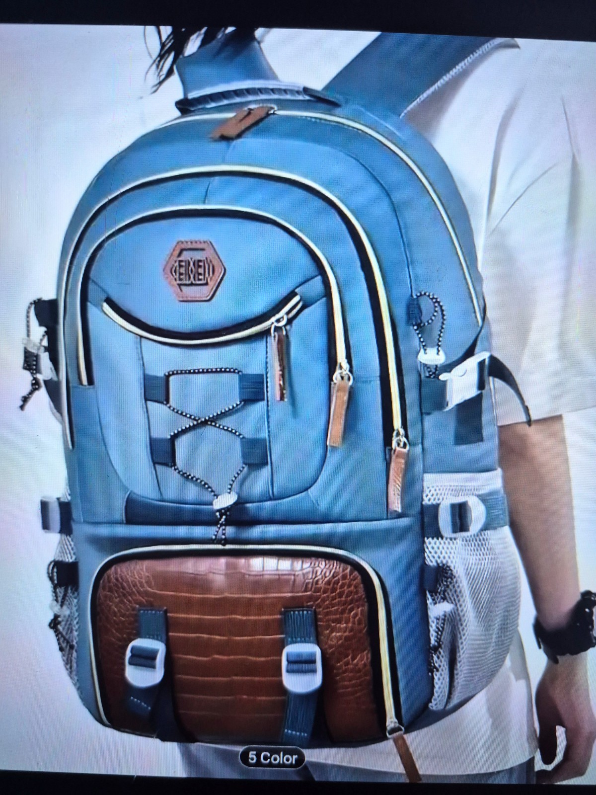 Mochila para computadora portátil unisex de viaje al aire libre de gran capacidad impermeable deportes camping