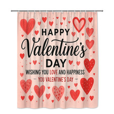 Happy Valentine's Day Shower Curtain - Cute Heart Design