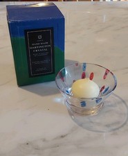 Handmade Dartington Crystal Tealight Candle Holder with a Tealight Candle