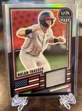 Nolan Traeger 2026 Panini USA Baseball Stars And Stripes Holo Patch #USA-NT