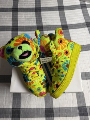 Brand New Adidas Jeremy Scott Bear Flower power size 9 og all