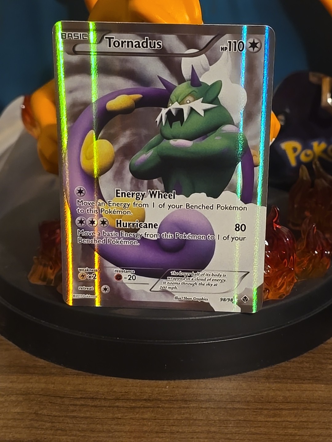 Pokémon TCG Tornadus Emerging Powers Holo Full Art Ultra Rare Card 98/98 NM