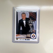 1990-91 Upper Deck - #203 Brett Hull St Louis Blues Lady Byng Trophy Winner
