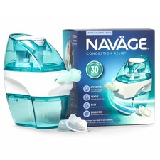 Navage Starter Bundle Nasal Irrigation System with Nose Cleaner 30 SaltPods
