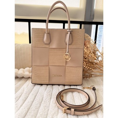 Michael Kors Mercer Medium NS Shopper Tote/CrossBody   Buff Leather