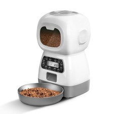 3.5L Automatic Pet Feeder Cat Dog Food Dispenser with Timer  Voice Recorder