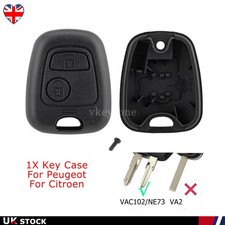 For Peugeot 106 206 306 406 107 207 307 407 Citroen 2 Button Key Fob Case Shell
