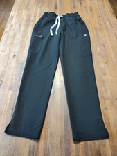 FIGS Yola Cargo Scrub Pants Womens XSP XS Petite Black Straight Leg W20SW2031P