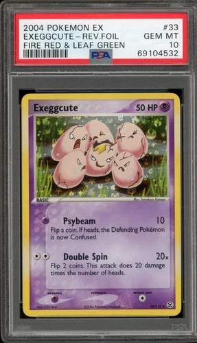 Pokemon Exeggcute EX Fire Red & Leaf Green Reverse Holo #33 PSA 10 Gem Mint