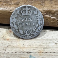 Queen Victoria 1899 Sixpence Coin 