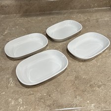 CORNING WARE CORELLE SIDEKICK SNACK TRAYS DISHES SIDEKICK P-140-B WHITE SET OF 4