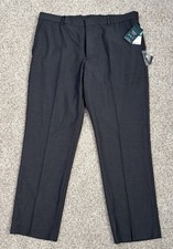 Perry Ellis NEW 36 X 30 Travel Luxe Non Iron Gray Men  s dress pants Trousers Nwt