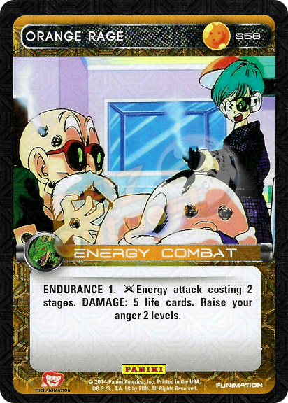 DBZ Dragon Ball Z TCG Card Panini Premiere S58 Orange Rage Foil | eBay