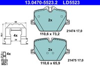 BremsbelÄGe BMW T. 2/3/4/Z4/I4 1.6-3.0 18- Keramik