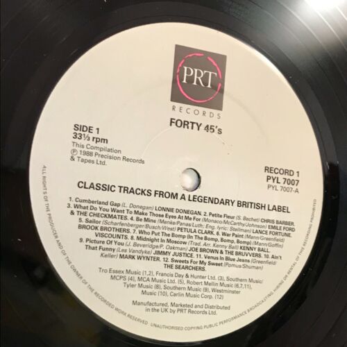 VARIOUS Forty 45's 1988 UK double Vinyl LP PYE compilation Petula Clark Kinks - Picture 3 of 6