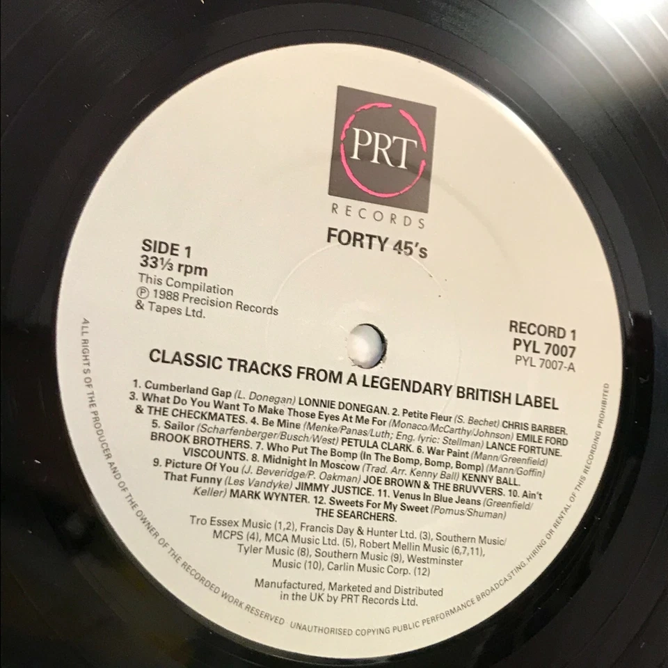 VARIOUS Forty 45's 1988 UK double Vinyl LP PYE compilation Petula Clark Kinks - Image 3 of 4