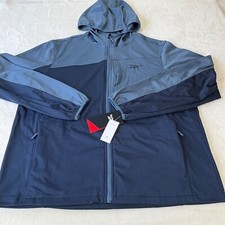 Reebok Outerwear Full Zip Lite Hoodie Mens Size XL Blue Casual Running Gym