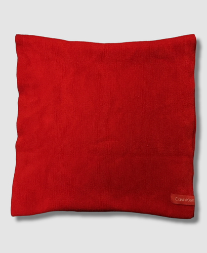 Sciarpa uomo Calvin Klein rossa tinta unita logo cappuccio taglia unica $35 - Foto 1 di 3
