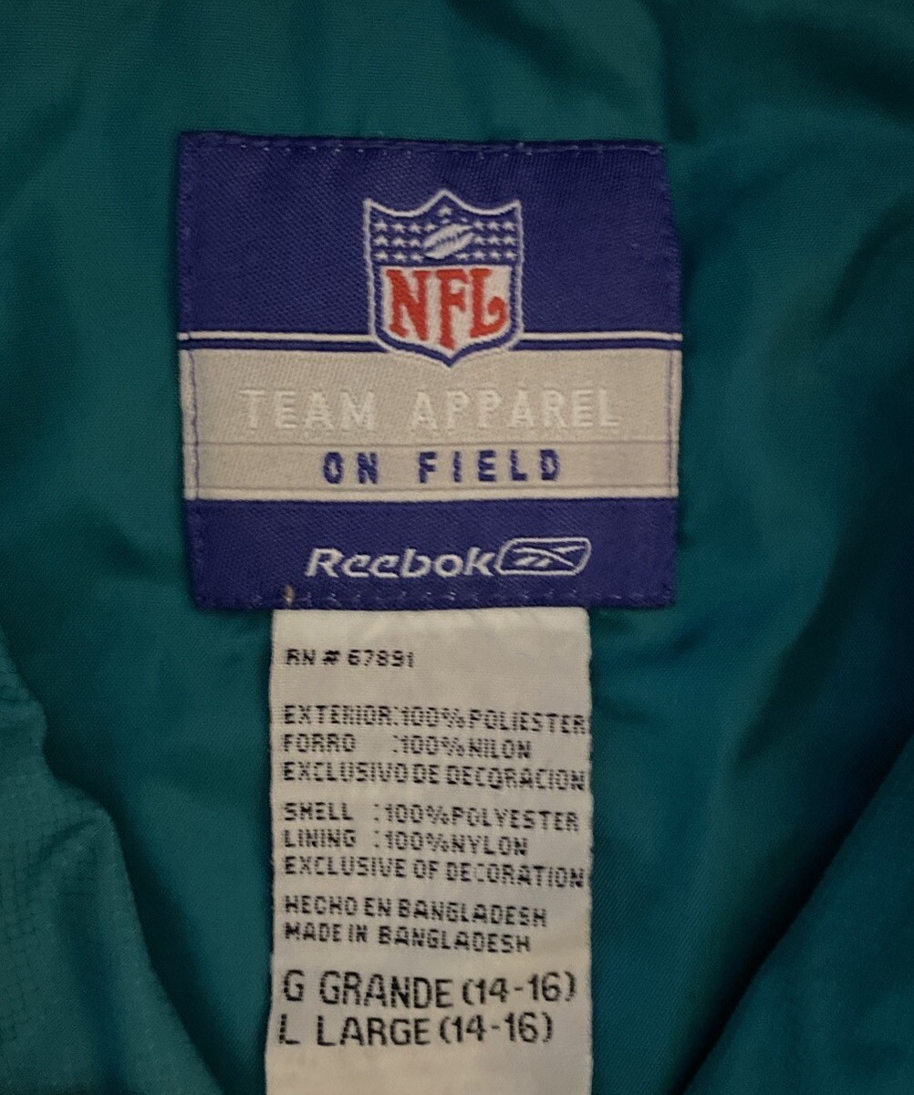 Miami Dolphins Reebok Lサイズ ジャケット Reebok Miami Dolphins Windbreaker Youth Lg 1/4 Zip Green