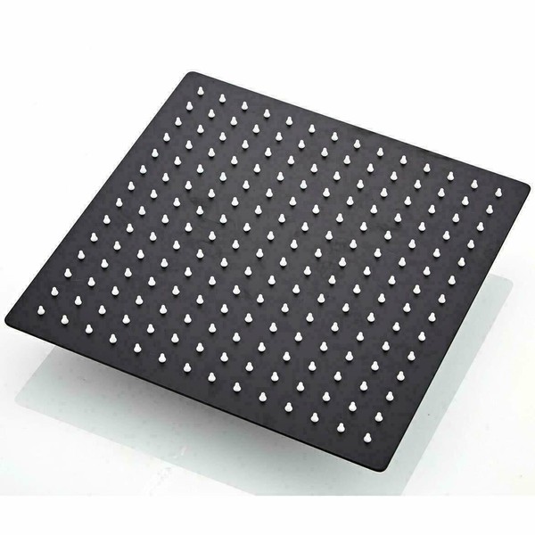 Schwarz Duschkopf Regendusche Luxus 30X30 Cm Edelstahl Quadratisch Kopfbrause-image