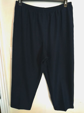 Alfred Dunner Womens Pants 22W Plus Dark Blue Stretch Pocket Pull On Elastic
