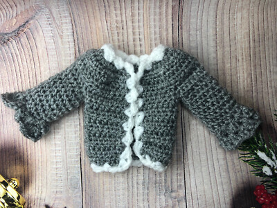 gehäkelte Handarbeit Strickjacke Jacke Kleidung Puppe Spielzeug Mini süß schönes Tier klein